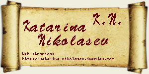 Katarina Nikolašev vizit kartica